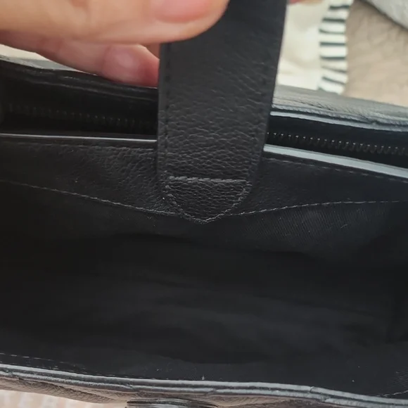 Rebecca Minkoff Black Edie Large Chevron Satchel - Picture 5 of 8